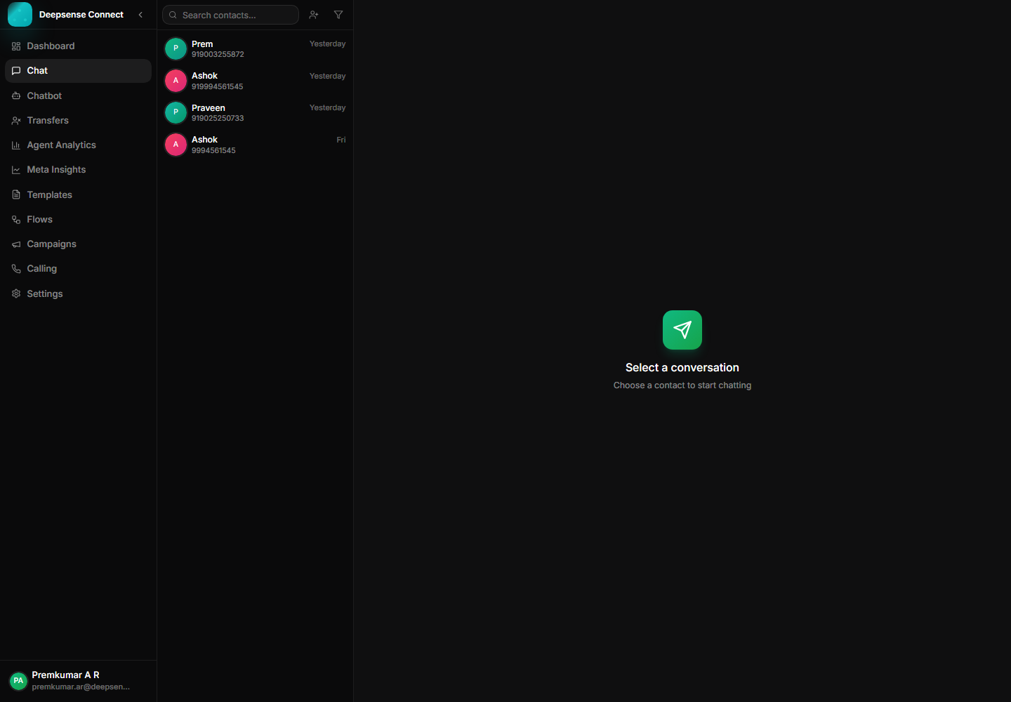 Shared WhatsApp inbox