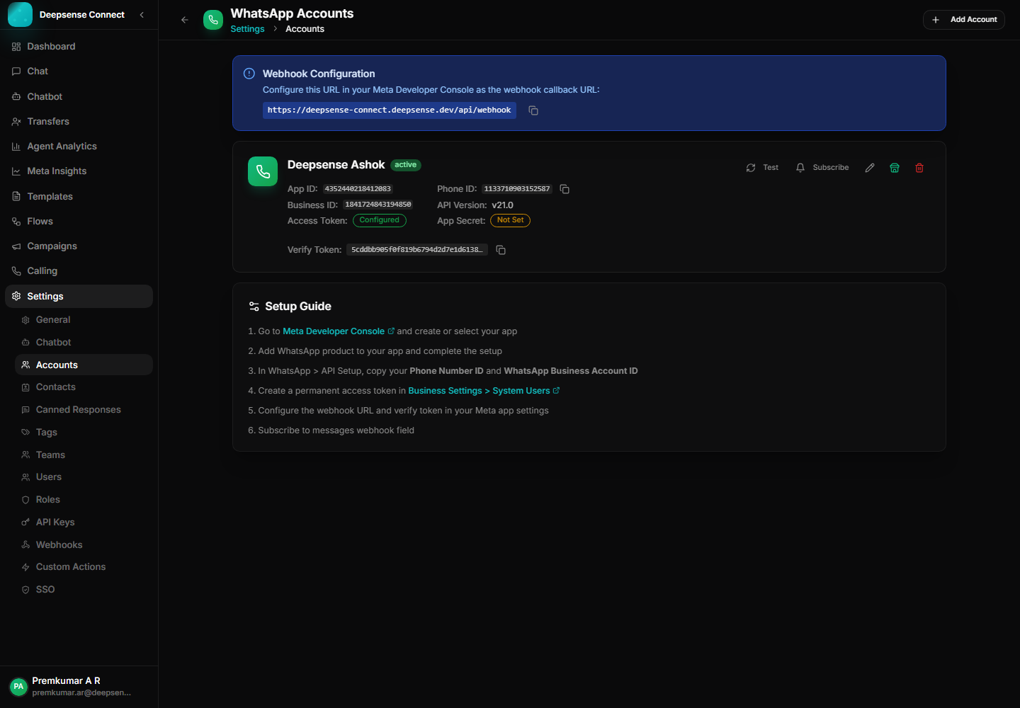 Centralized WhatsApp account operations for teams. screenshot